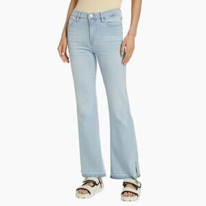 Frame Le Easy Quirky Released Fray Hem Flare Jeans Light Wash Size‎ 31
